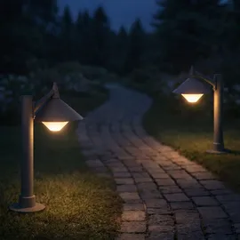 WOFI Außen Steh Stand Lampe (379401500500) grau