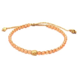 SAMAPURA Armband Leichtes Karneol Armband, Gold Faden orange