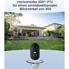 czeview 2K Überwachungskamera Aussen Akku Weiß