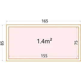 Telluria Gartenbox Nevio 160) Granitgrau