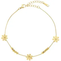 LASCANA Fußkette Edelstahlschmuck, Hochwertiger, vergoldeter Fußschmuck goldfarben