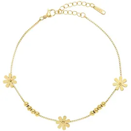 LASCANA Fußkette Edelstahlschmuck, Hochwertiger, vergoldeter Fußschmuck goldfarben