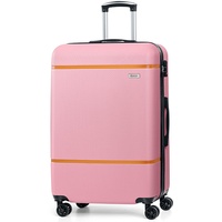 AnyZip Koffer Groß Hartschalenkoffer Leicht Trolley ABS + PC Reisekoffer mit Rollen 4 Räder TSA Schloss(XL, Rose)