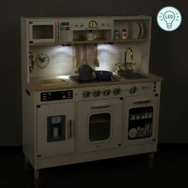 Mamabrum XXL-Holzküche für Kinder – mit LED, Zubehör & interaktiven Elementen