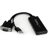 Startech VGA HDMI Adapter mit USB-Audio & -Stromversorgung - Mobiler VGA-auf-HDMI-Konverter - 1080p - Videoschnittstellen-Converter - HD-15