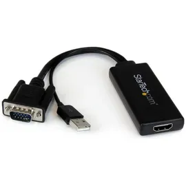 Startech VGA HDMI Adapter mit USB-Audio & -Stromversorgung - Mobiler VGA-auf-HDMI-Konverter - 1080p - Videoschnittstellen-Converter - HD-15