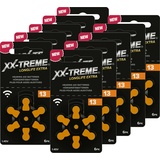 60 Stück XX-TREME Longlife Extra Hörgerätebatterien 13 Orange PR48 NEU