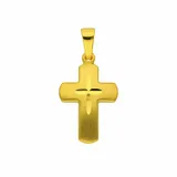 Kettenanhänger ADELIA ́S "Kreuzanhänger 585 Gold ( 14K )", gold, Schmuckanhänger, Damen, Gold, Kettenanhänger, Goldanhänger Kreuz