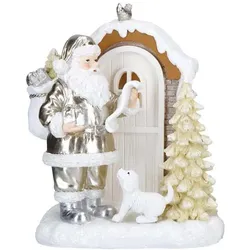 Santa mit LED Haus Variante 2