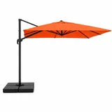 Rechteckiger Sonnenschirm 3 X 4 M, Seitlich Versetzt, Drehbar, Terrakottafarben, Aus Aluminium Cezir
