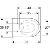 Geberit iCon Wand-WC Tiefspüler, Rimfree
