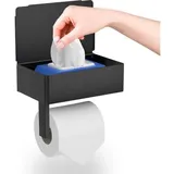 Guiguzi Wand-toilettenpapierhalter Zur Montage Ohne Bohren, Mit Ablagen Und Feuchttuchspender