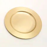 Kerzenteller Kerzenteller, Dekoteller Messing Gold matt satiniert, Innen Ø 9 cm, Außen Ø 14 cm für Kerzen
