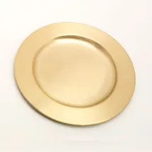 Kerzenteller Kerzenteller, Dekoteller Messing Gold matt satiniert, Innen Ø 9 cm, Außen Ø 14 cm für Kerzen
