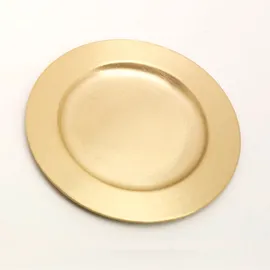 Kerzenteller Kerzenteller, Dekoteller Messing Gold matt satiniert, Innen Ø 9 cm, Außen Ø 14 cm für Kerzen