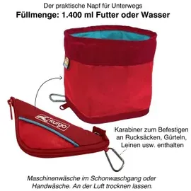 Kurgo zusammenklappbarer Futter- und Wassernapf für Hunde,