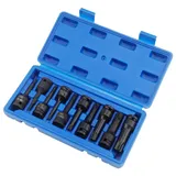 Raxfekro 10 Stück bit schlagschrauber set 1/2 Zoll, Vielzahn torx nuss set T20 - T80 für Drehmomentschlüssel, Bohrersätze, Ratschenschlüssel usw