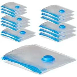 Relaxdays Vakuumbeutel für Kleidung 15-tlg. transparent