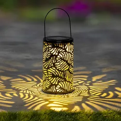 technik@all LED Solar Laterne im Blätterdesign 1warmweißes LED 10x18cm