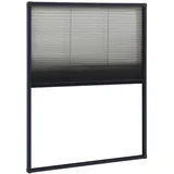 vidaXL Insektenschutz-Plissee für Fenster Aluminium Anthrazit 60x80cm
