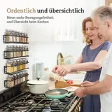 Famanu Gewürzregal Eckregal für Küche und Bad - Schwarz