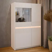 Forte Oak SQUERE Highboard, Beleuchtung, SoftClose
