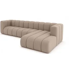 kaiser möbel Ecksofa L-Form GRAND 318 cm, stoff Salvador, Beige, Rechts - Beige