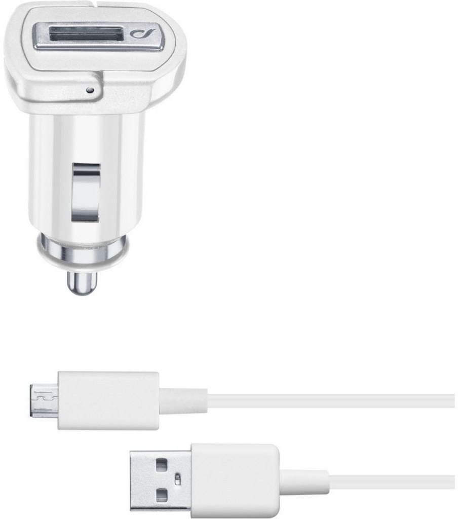 Cellularline USB Car Charger Kit Micro-USB - KFZ-Ladekabel - weiß