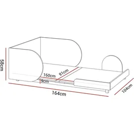 lookway Kinderbett BLOOM 90 x 200 cm Eiche lackiert