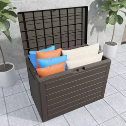 Casaria Auflagenbox Kissenbox Aufbewahrungsbox Lille Balkon Braun