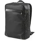 CABBEL Rucksack Rucksack 23L Laptop 17 Zoll wasserdicht Baumwolle nachhaltig robust (Rucksack, 1-tlg., Einzelartikel), Schwarz, 85% recycelt, 0,885 kg leicht, 29x43x14 cm, 23L Volumen schwarz