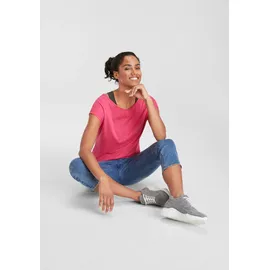 H.I.S. Trainingsshirt "2-tlg. Shirt & Top", Damen, Gr. 36, grau (anthrazit, rosa), Obermaterial: 60% Baumwolle, 40% Polyester.