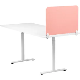 Beliani Schreibtischtrennwand SPLIT 72 x 50 cm Pfirsichrosa