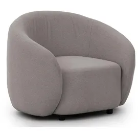 s-style möbel Cocktailsessel Roundi Bouclé 90 x 76 x 80 cm Grau