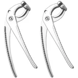 2 StüCk Aluminiumlegierung SchüSselgreifer Anti-VerbrüHungs Zange Mit Ergonomischem Griff FüR HeißE Teller Und SchüSseln