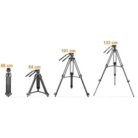 walimex pro EI-717 Video-Pro-Stativ 133cm