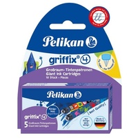 Pelikan Tintenpatronen griffix® Königsblau, bunt bedruckt 2 x 5er Set
