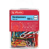 Herlitz 8760811 Büroklammer 26 mm farbig sortiert