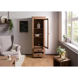 Massivmoebel24 Vitrine Toulouse 65 x 45 x 190 cm Beige