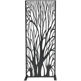 prestige home living outdoor Metallpaneel 150 x 50 cm Schwarz/Flieder