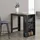 [en.casa] Bartisch Danderyd 120 x 60 x 106 cm Schwarz/Eiche, dunkel