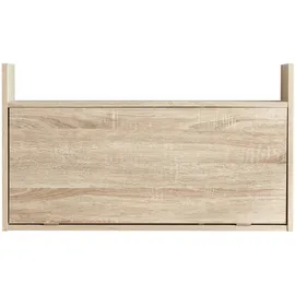 [en.casa] Klappschreibtisch Rautalampi 83x48x14,5 cm Weiß/Eiche-Optik