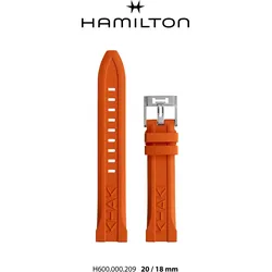 Hamilton - Khaki Navy Band-set Kautschuk-orange H690.000.209 - orange