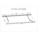 Primaster Kassetten-Markise 4 x 3,5 m elektrisch rot