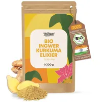 Bio Ingwer Shot mit Kurkuma - Immun Boost hochdosiert I 300 Portionen Pulver 1x300 g