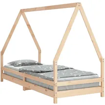 vidaXL Kinderbett 90 x 200 cm Kiefer massiv braun