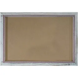 Mendler Bilderrahmen T250, Fotorahmen Holzrahmen Wand-Rahmen, 46x66cm Shabby-Look Landhaus ~ weiß