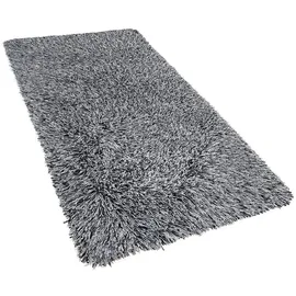 Beliani CIDE Shaggyteppich 80 x 150 cm Schwarz/Weiß
