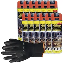 vasalat Markierungsspray Leuchtfarben SET - 12 Dosen ; neonorange