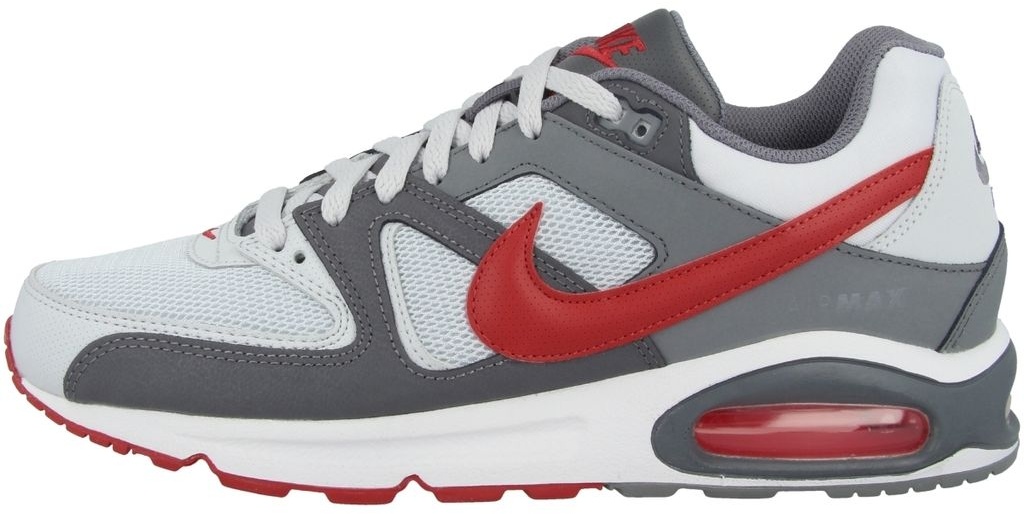 NIKE Herren-Freizeitschuhe-Sportschuhe Retro-Sneaker AIR MAX COMMAND grau rot, Größe:45